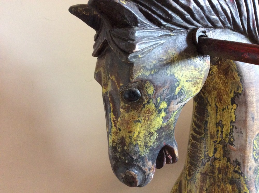 Decorative wooden trolley horse View III