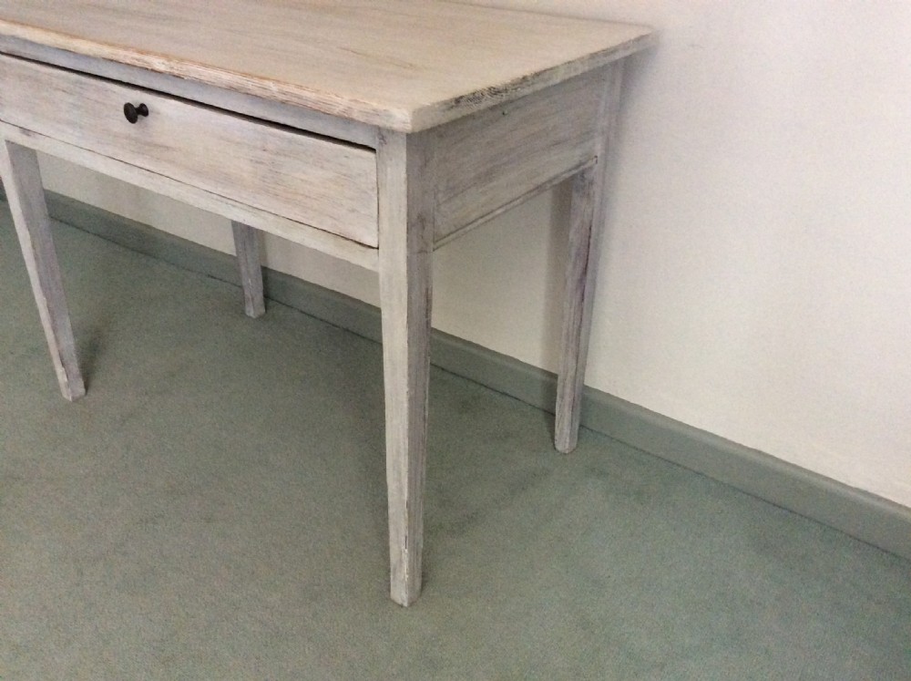 A 19thC French lime waxed side table View V
