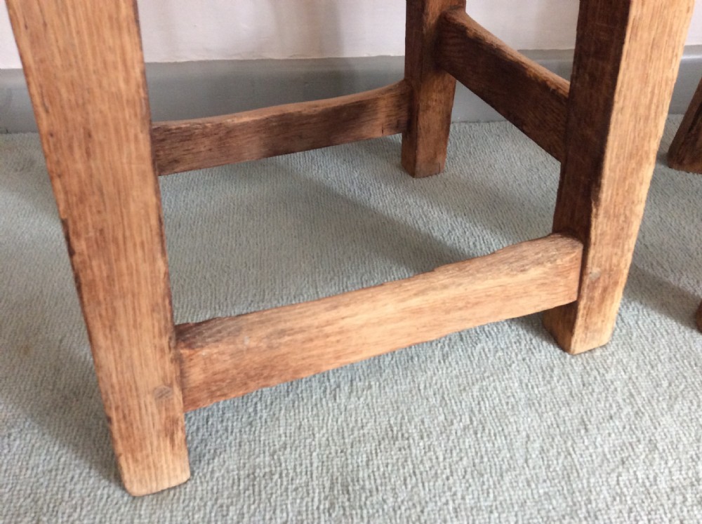 A pair of oak stools View V