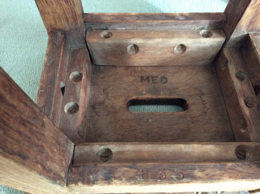 A pair of oak stools View VII