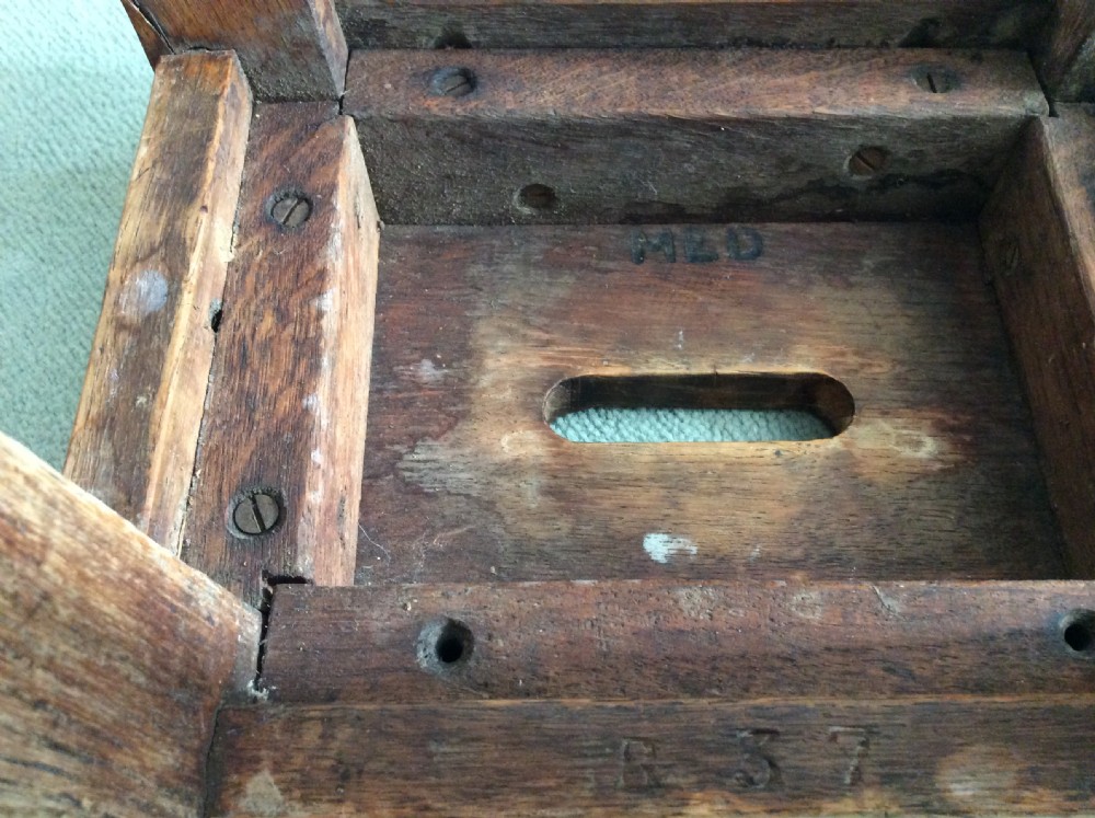 A pair of oak stools View VIII