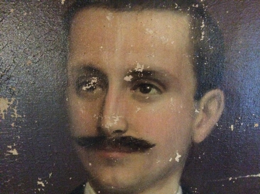 An oil on canvas portrait of a distinguished Frenchman View II