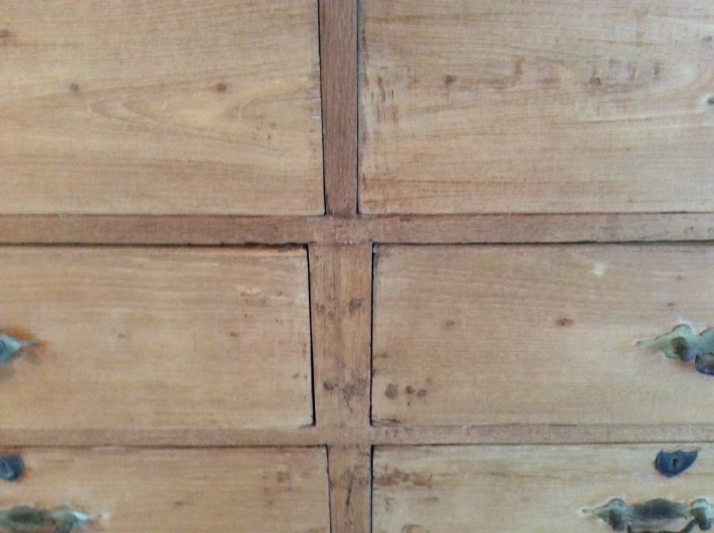 A 19thC Colonial faded teak chest of 6 drawers View V
