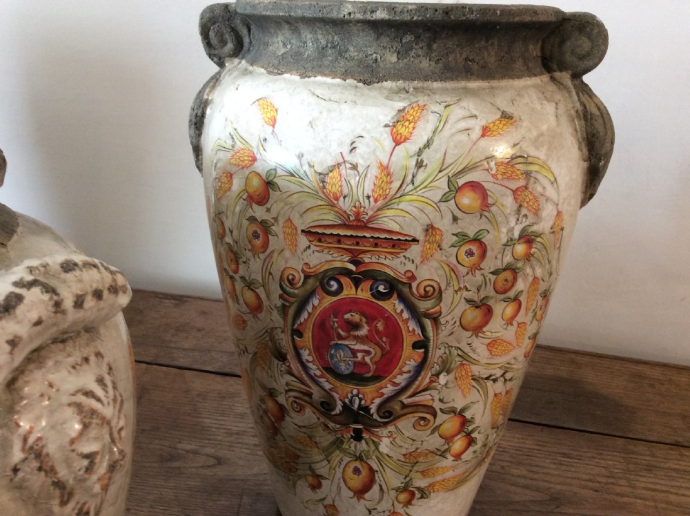 Two pairs of apothecary Armorial vases View III