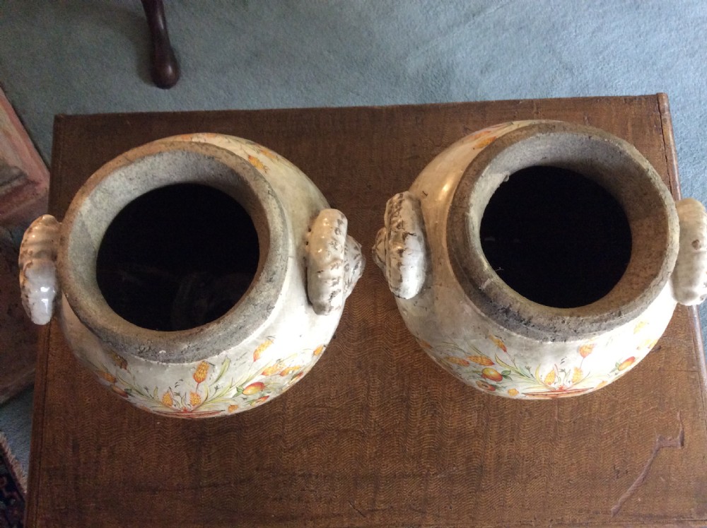 Two pairs of apothecary Armorial vases View XIII