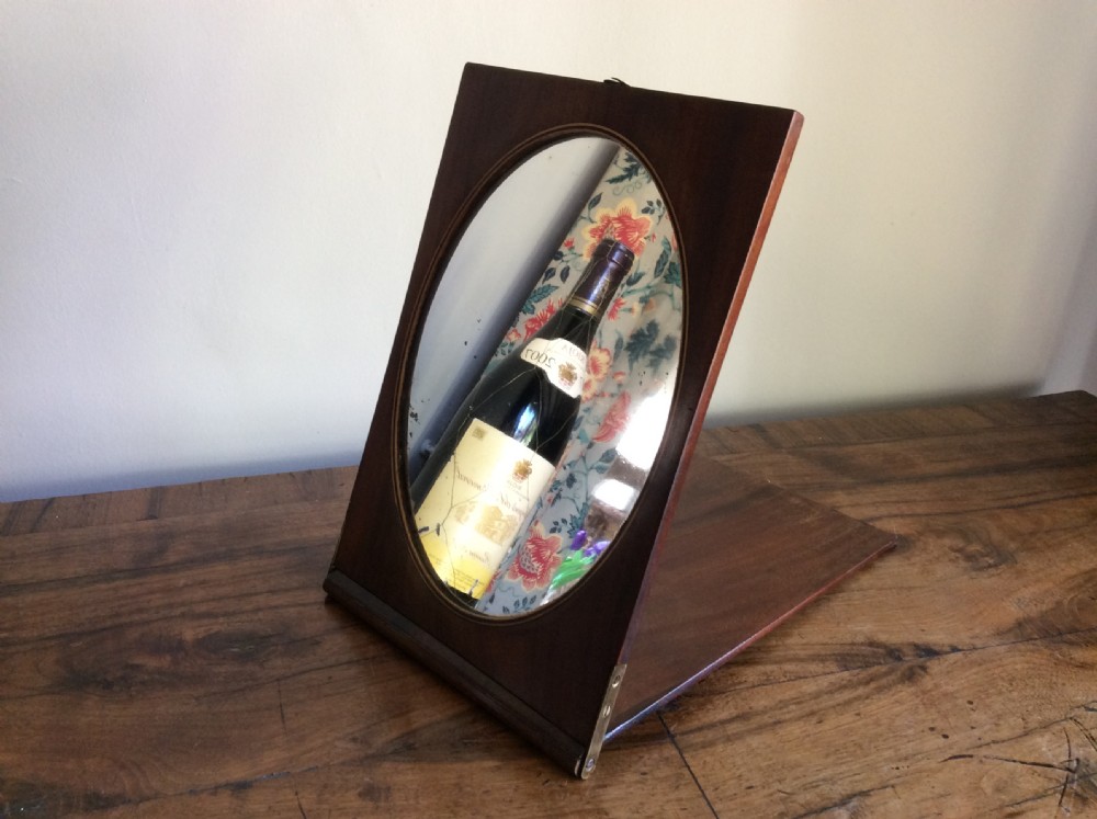 A 19thC folding campaign shaving mirror