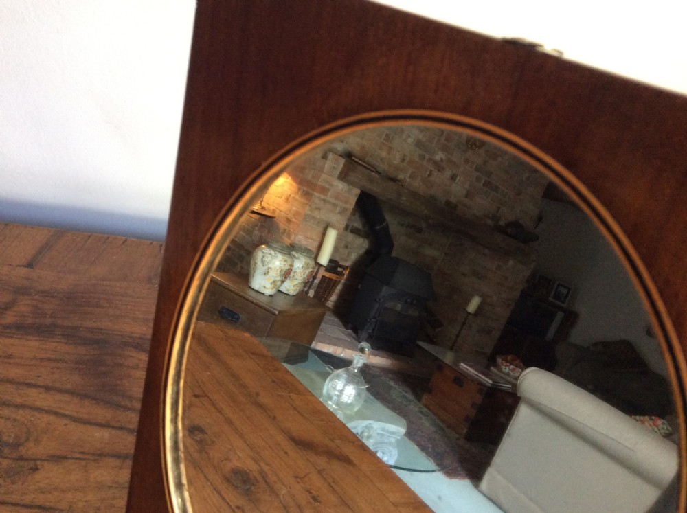 A 19thC folding campaign shaving mirror View V