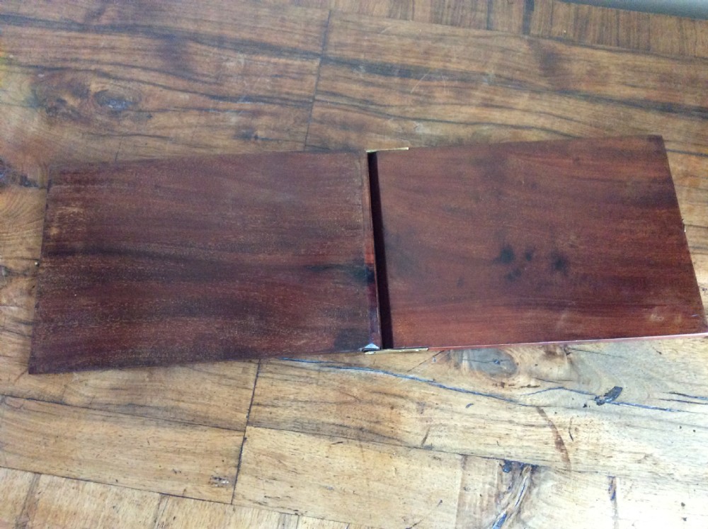 A 19thC folding campaign shaving mirror View VII
