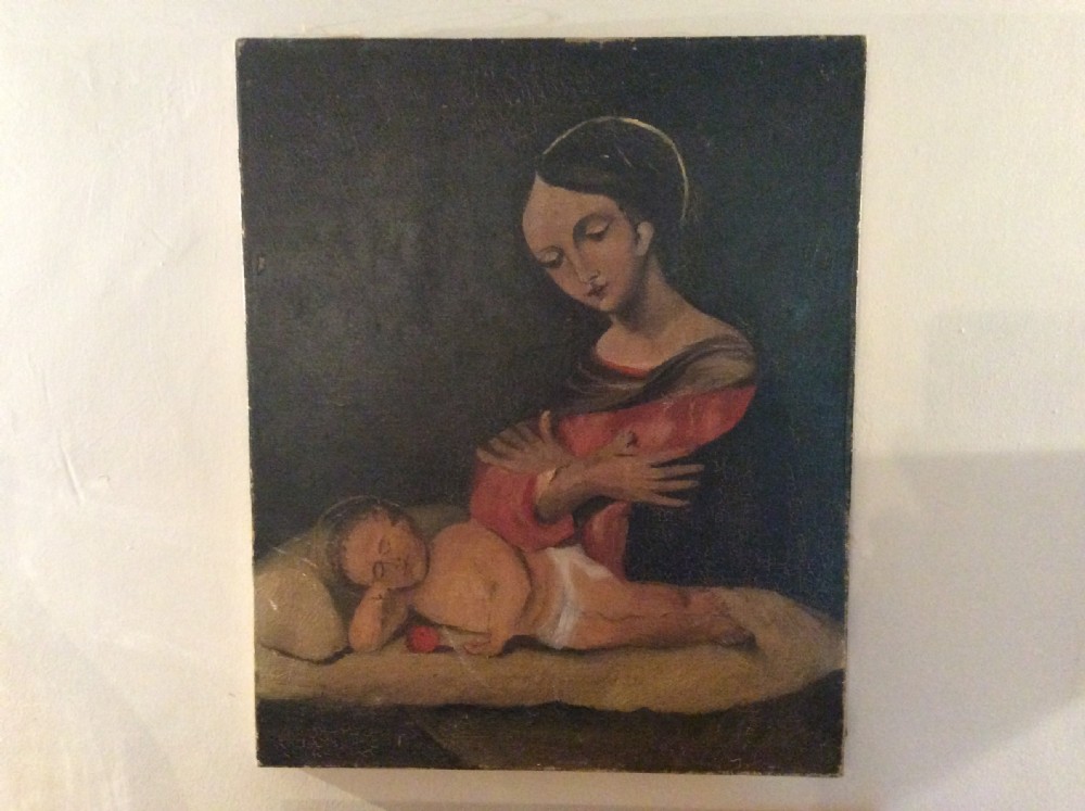 An early 20thC decorative oil on canvas