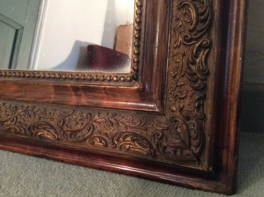 A French arch topped over mantle mirror View II