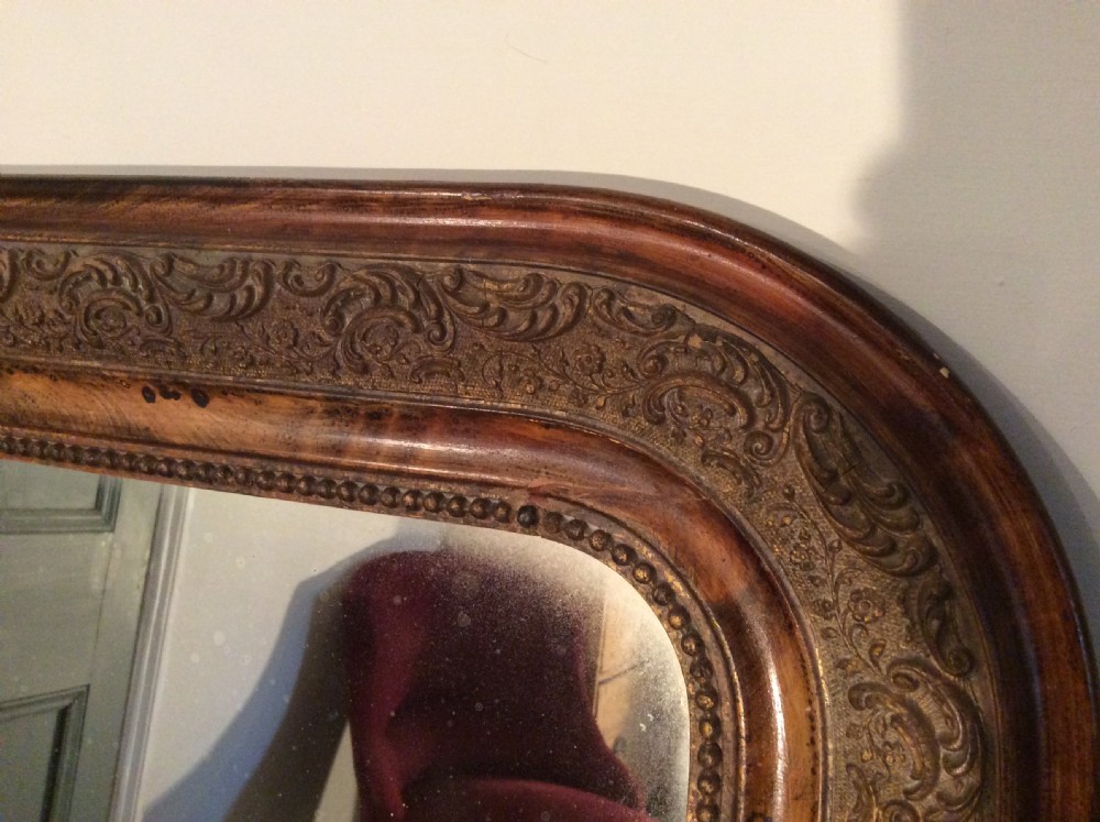 A French arch topped over mantle mirror View III