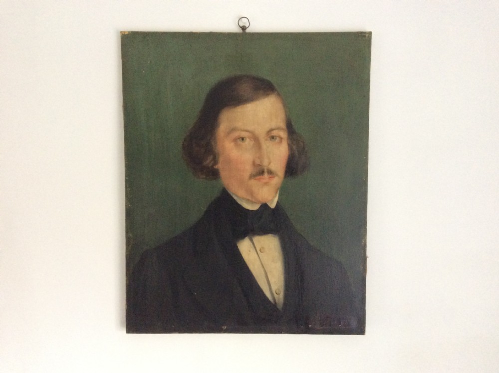 A French oil on canvas portrait