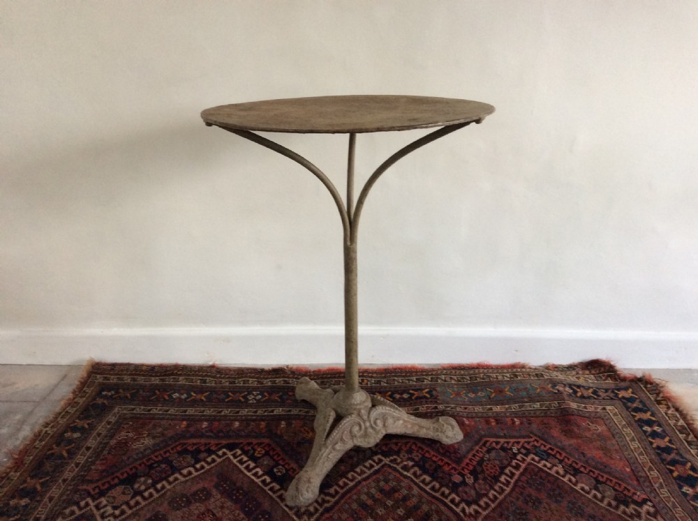 A French iron gueridon side table 
