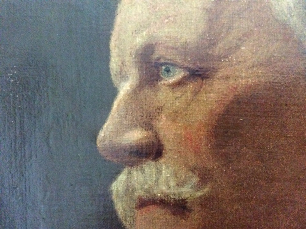 An oil on canvas portrait of a distinguished gentleman View II