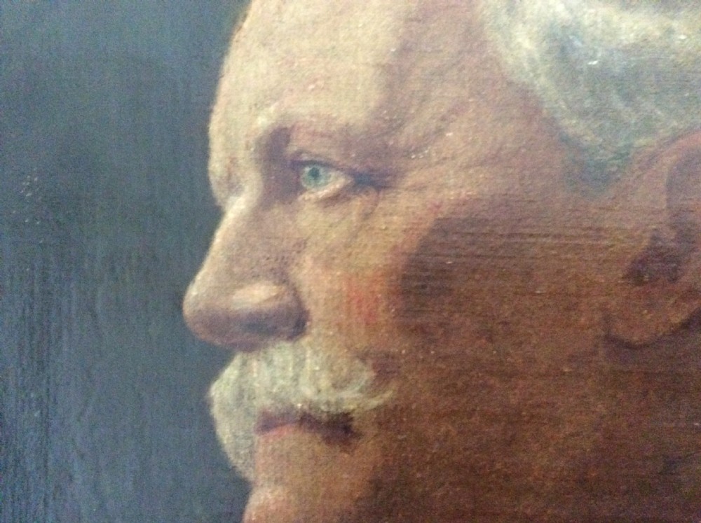 An oil on canvas portrait of a distinguished gentleman View VI