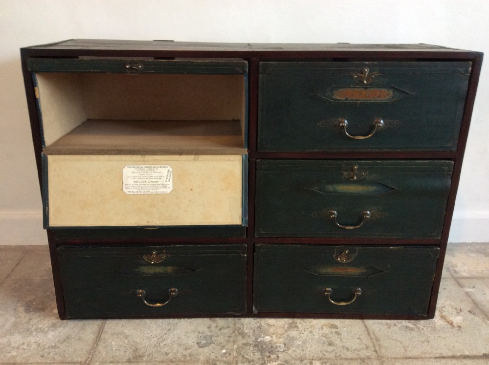 A six section cartonnier bank of drawers View II