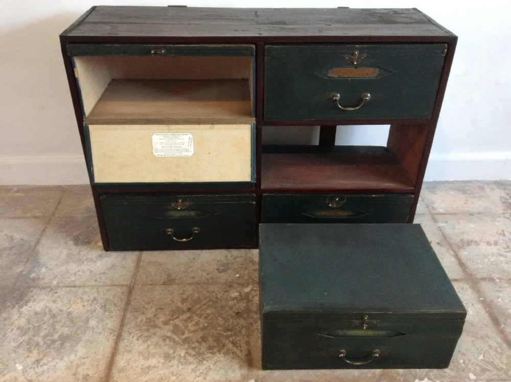 A six section cartonnier bank of drawers View III