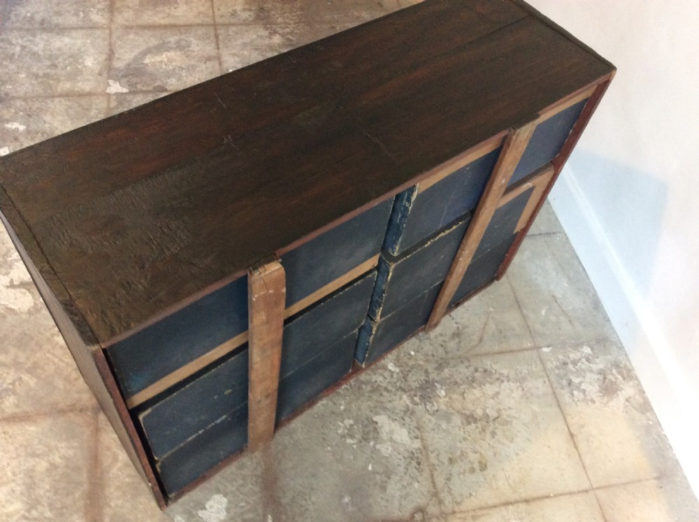 A six section cartonnier bank of drawers View X