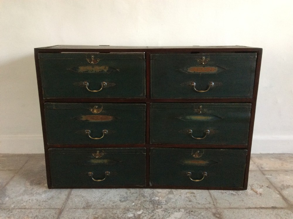 A six section cartonnier bank of drawers View XI