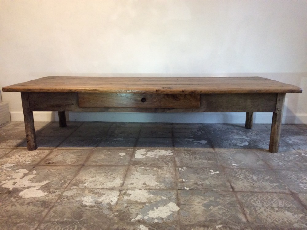 A large French farmhouse coffee table
