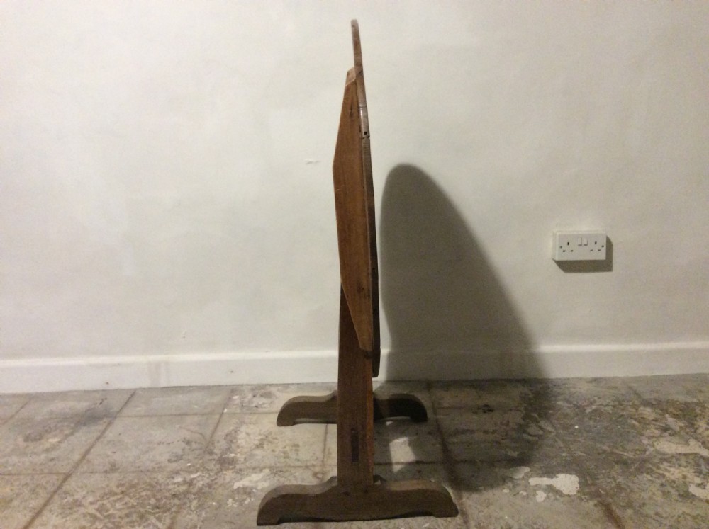 A 19thC  French oak wine tasting table View V