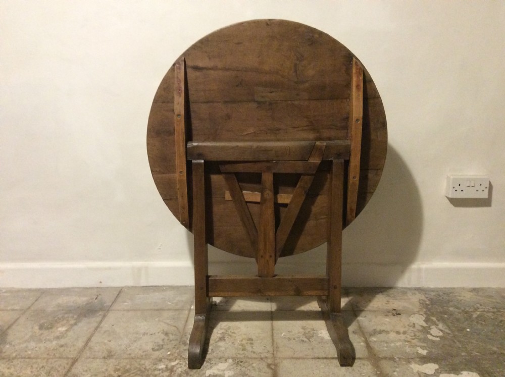 A 19thC  French oak wine tasting table View VI