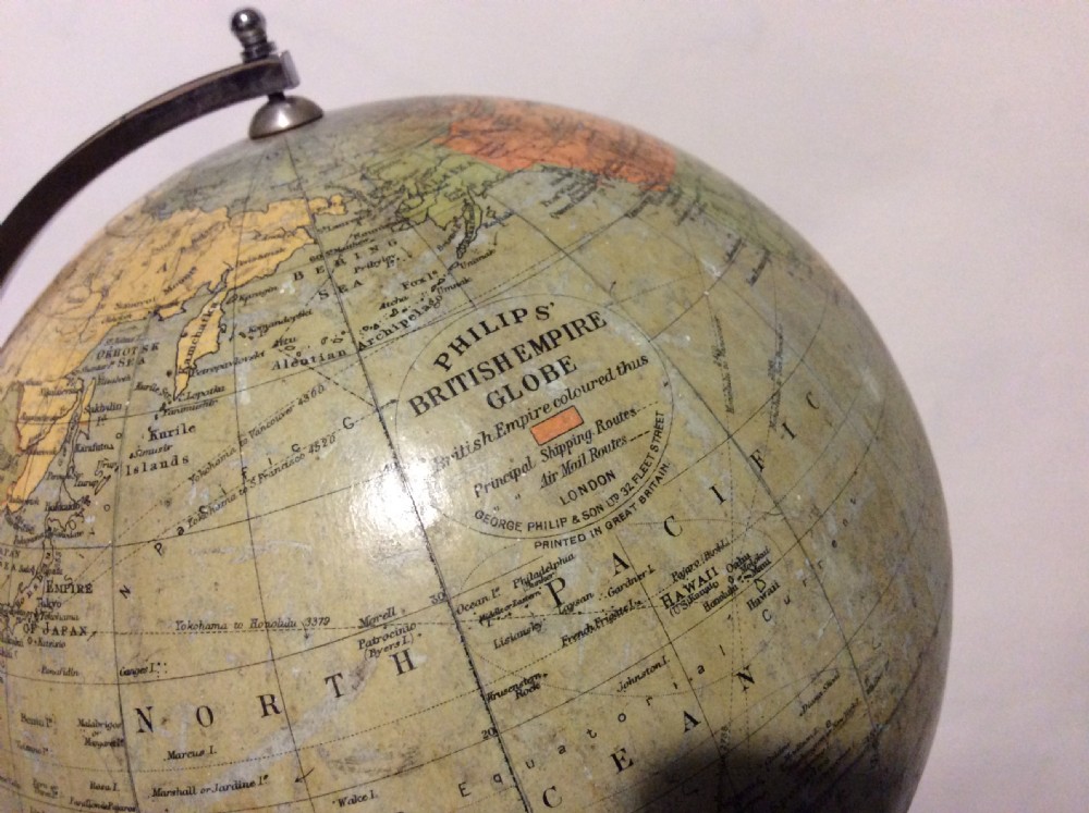 A Philips 8 inch British empire globe View III