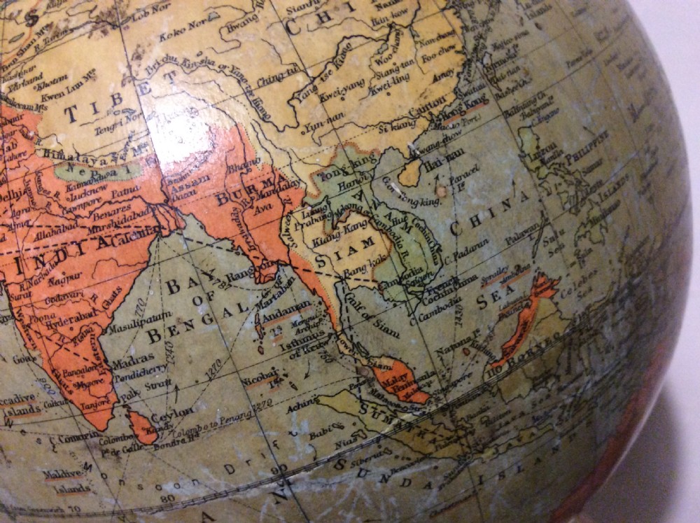 A Philips 8 inch British empire globe View IV