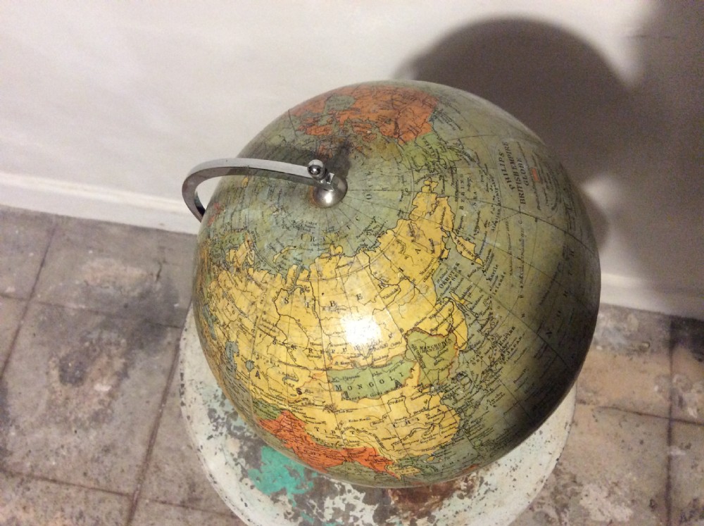 A Philips 8 inch British empire globe View VII