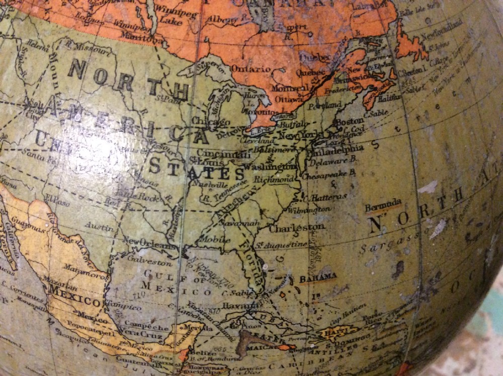 A Philips 8 inch British empire globe View XI