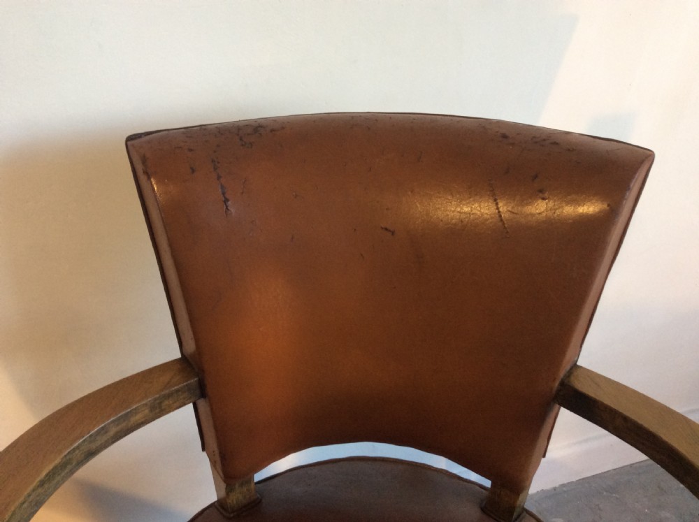 A pair of French leather desk chairs View IV