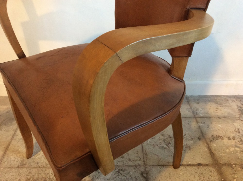 A French leather covered desk chair View IV