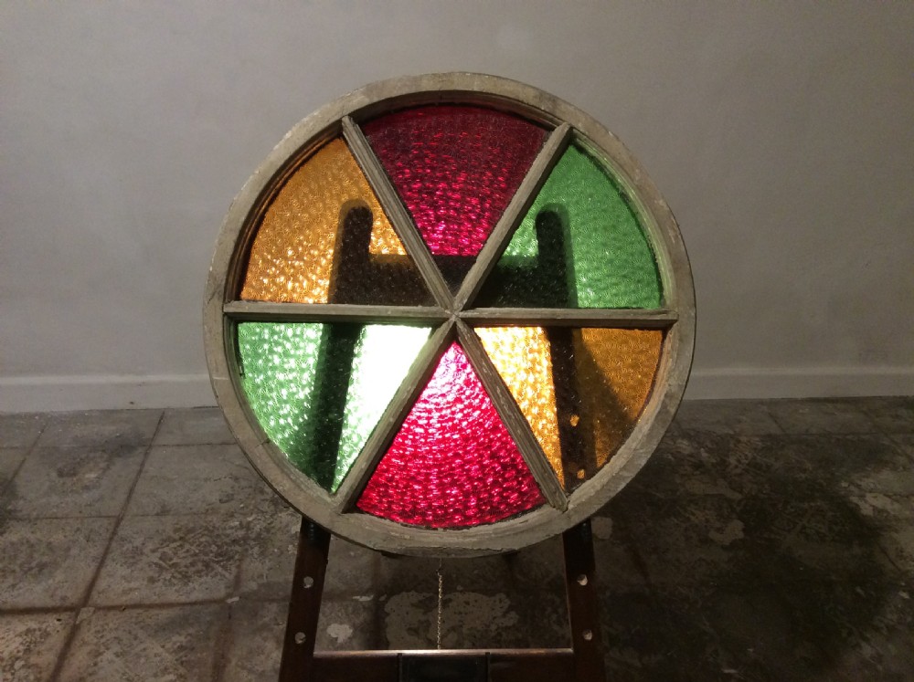 An architectural salvage circular segmented window View II