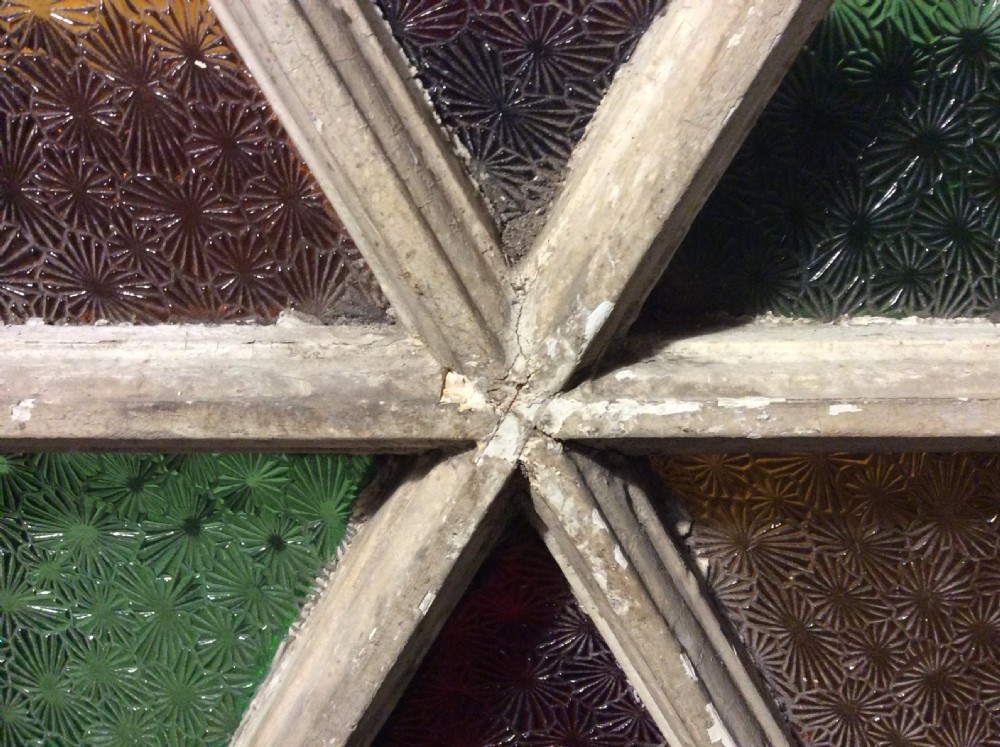 An architectural salvage circular segmented window View IV