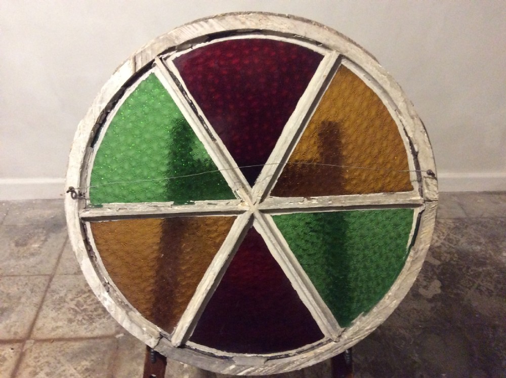 An architectural salvage circular segmented window View VI