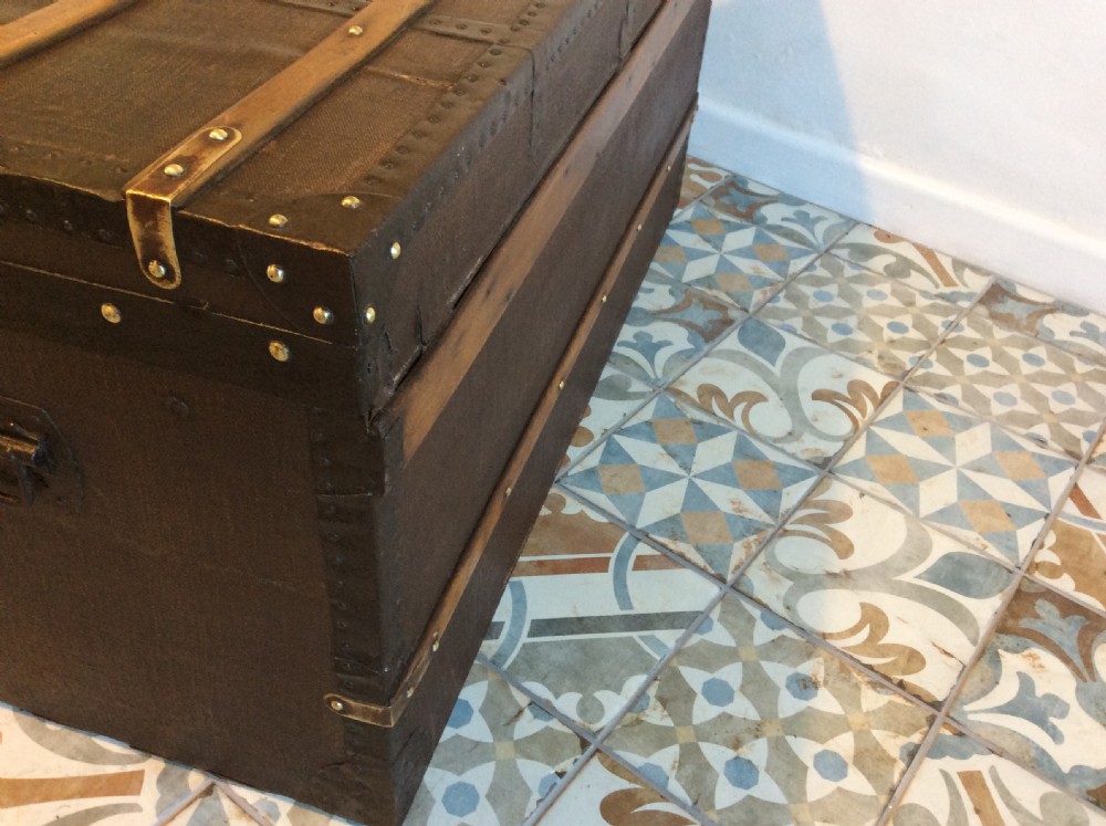 A large French  travelling trunk View VIII