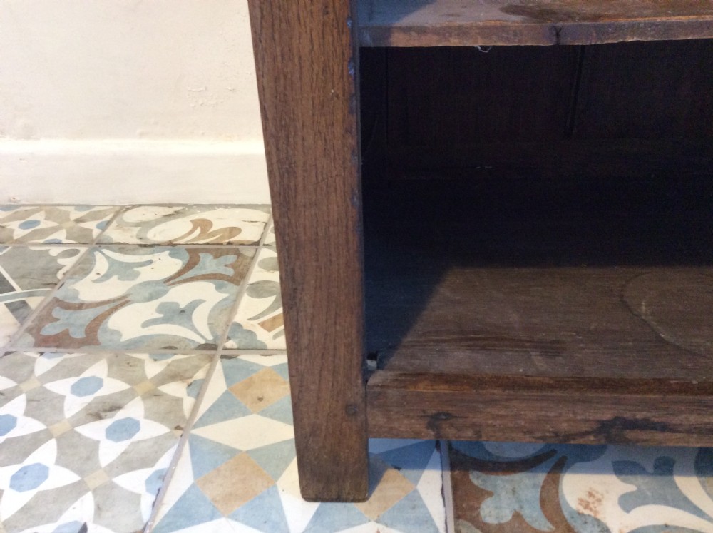 An 18thC low oak cupboard  View V