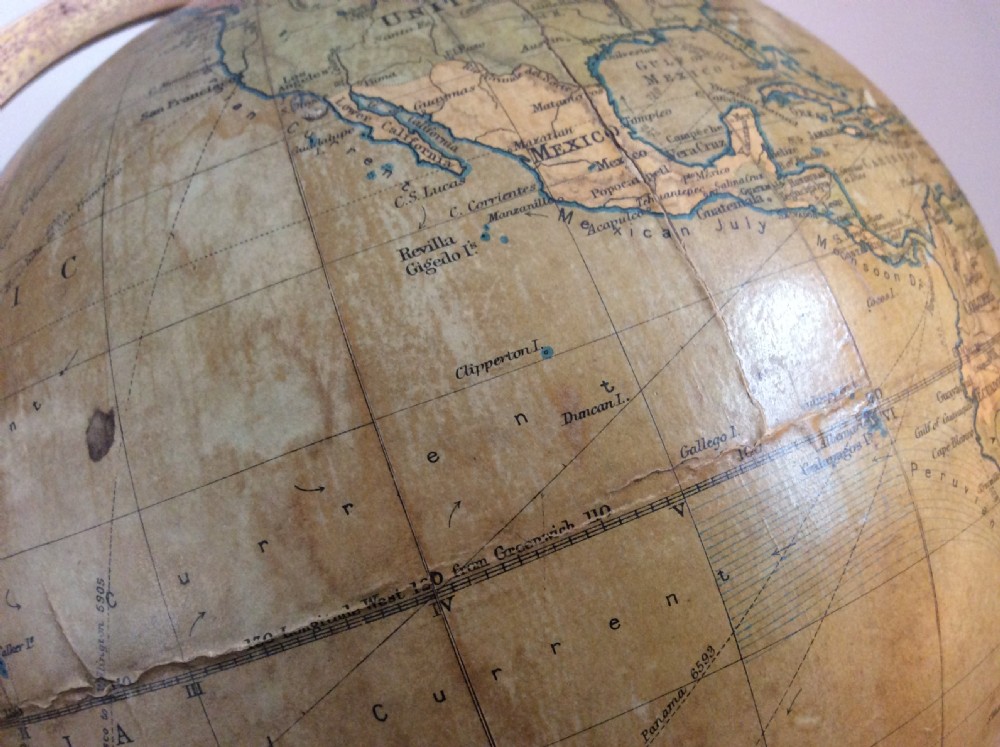 A Philips 9'' terrestrial globe View VII