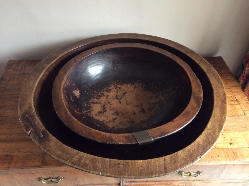 Two large dairy bowls View II