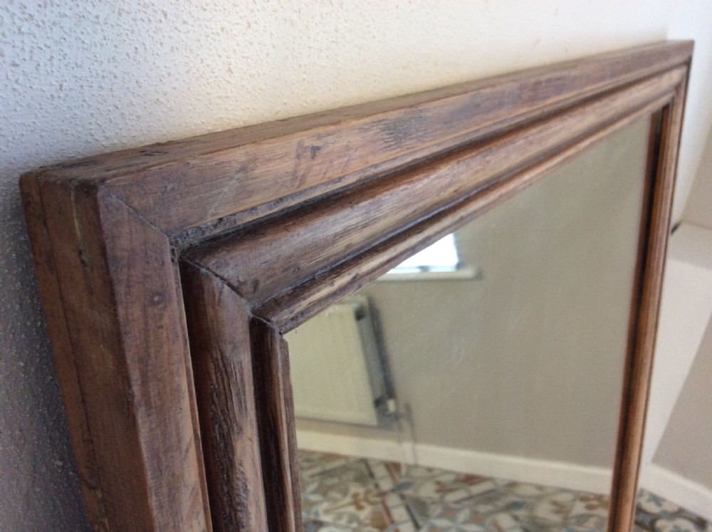 A late 19thC French pine framed mirror View II