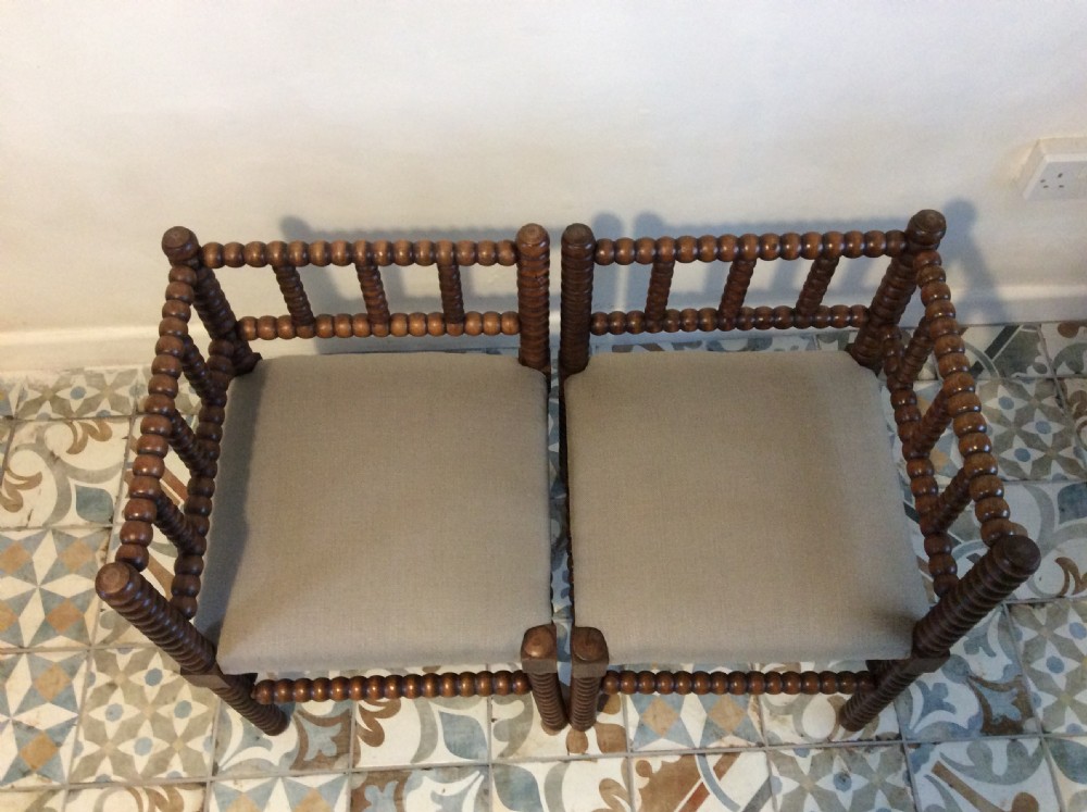 A pair of liberty style bobbin corner chairs View IV