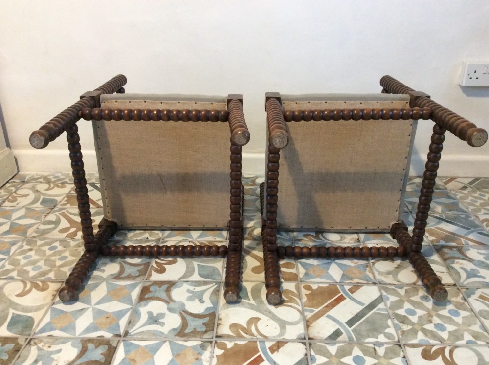 A pair of liberty style bobbin corner chairs View VIII