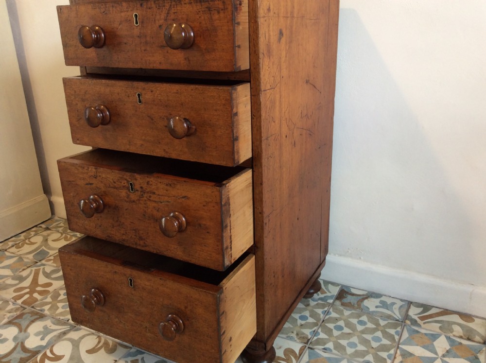 A 19thC four drawer pedestal chest View XII