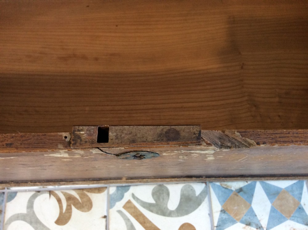 A Georgian painted elm trunk View VIII