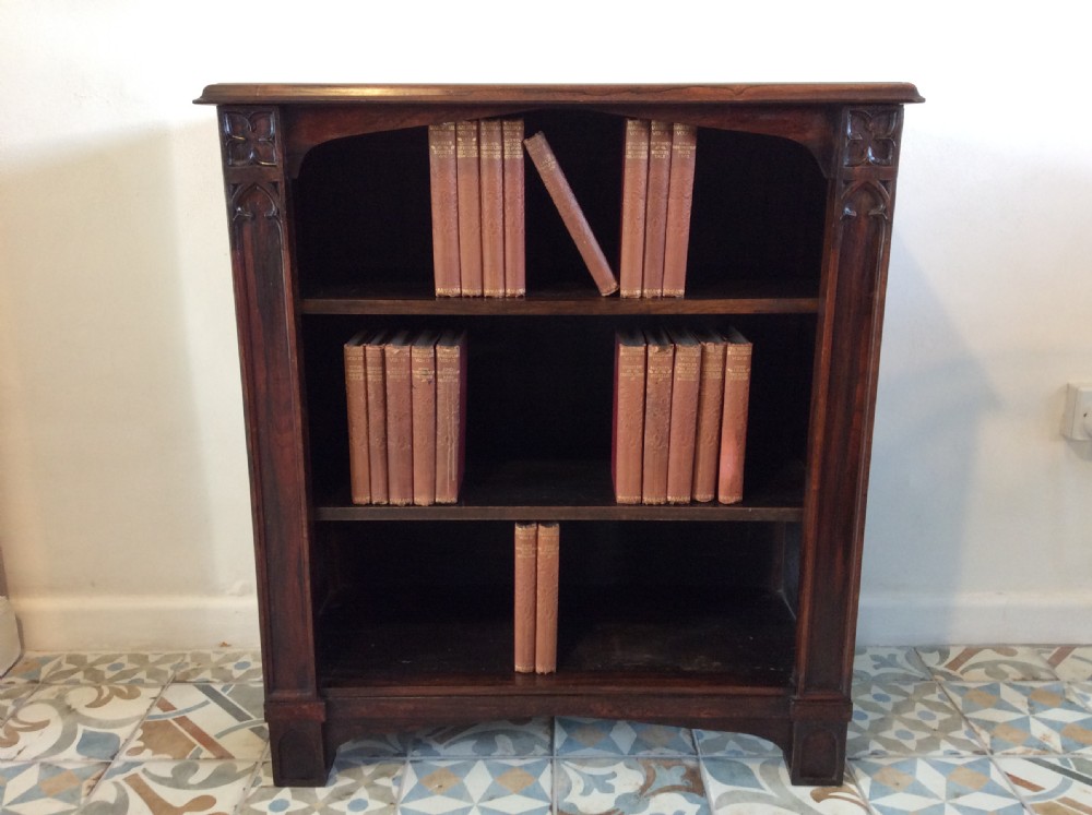 A 19thC gothic open bookcase