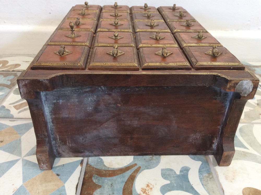 A North Indian bank of spice drawers View IX