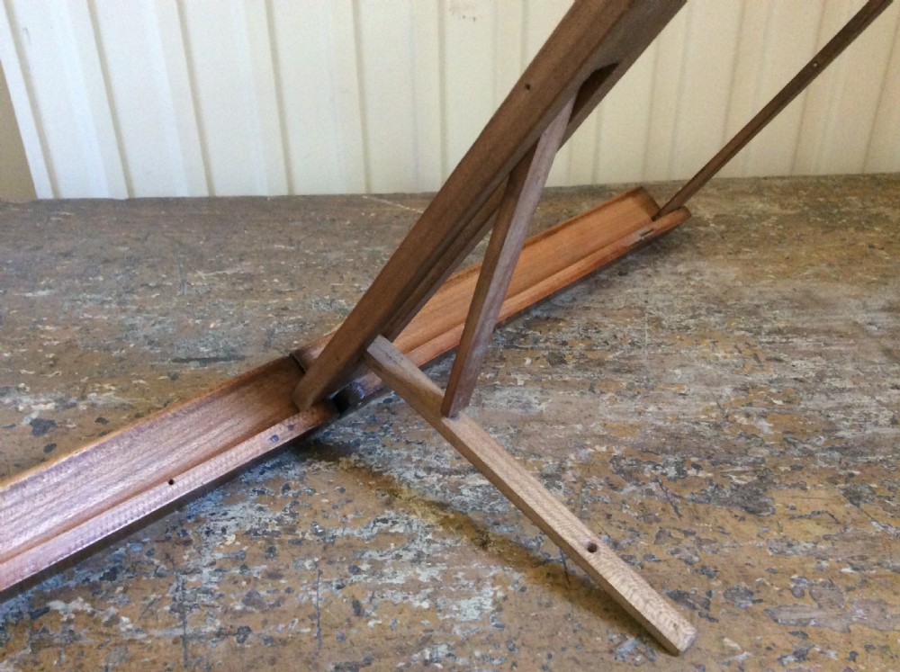 A fruitwood campaign folding music reading stand View IV