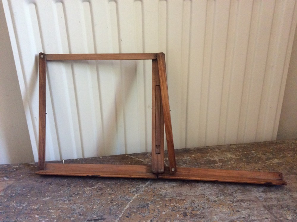 A fruitwood campaign folding music reading stand View V