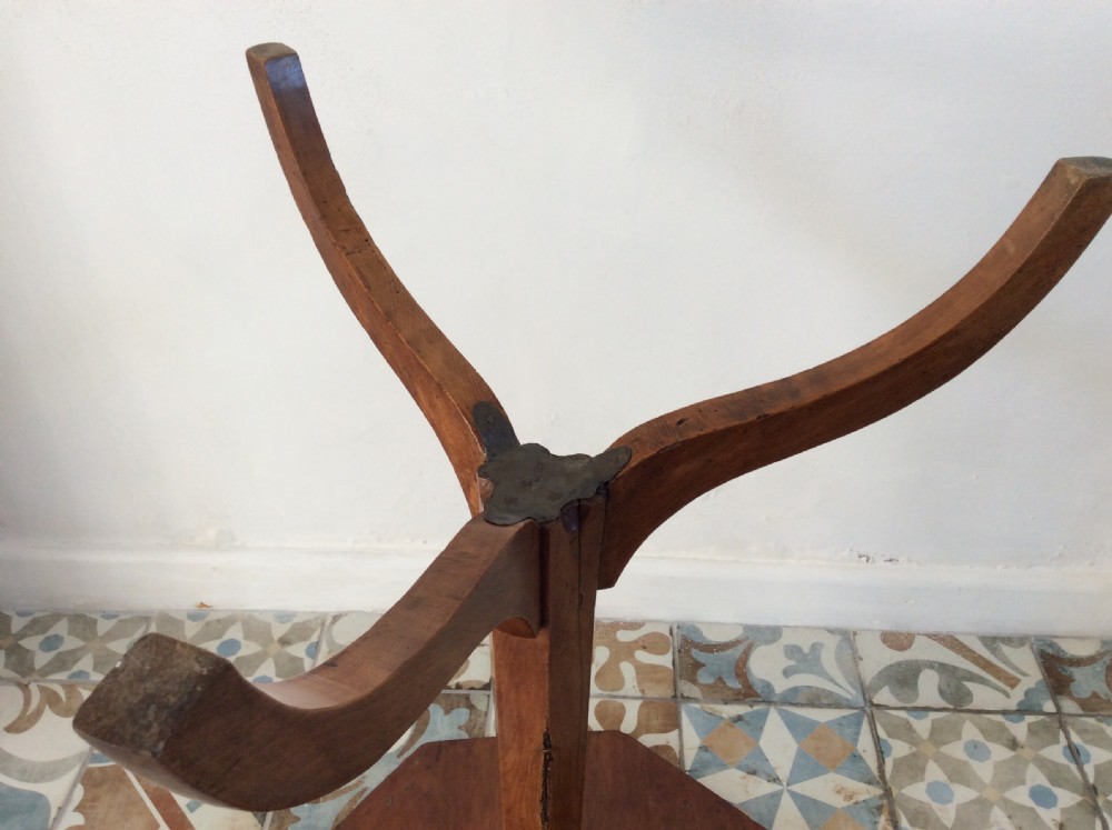 A 19thC French tripod wine table View X