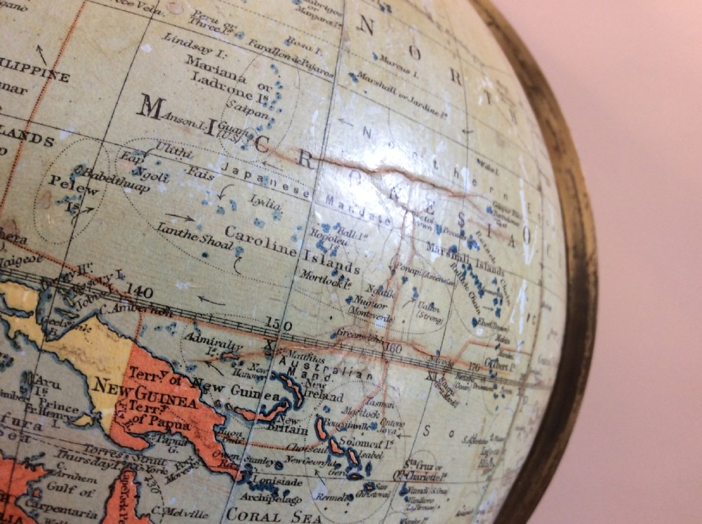 A 9'' Philips terrestrial globe View IX